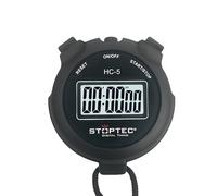 Stoptec HC-5 Chronomètre très simple : démarrage, arrêt et réinitialisation, activable et désactivable, grand écran d'une ligne, résistant aux éclaboussures, sport, loisirs, convient aux enfants