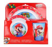 Stor 21449 - Nintendo - Super Mario Set de petit déjeuner 3 pièces en plastique