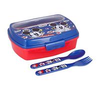 Stor 8412497501090Rectangulaire Sandwich Boîte avec Couverts, Mickey Mouse
