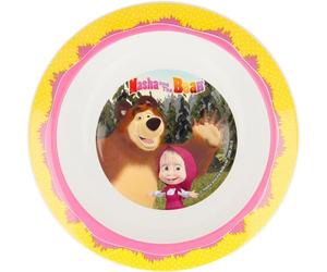 Stor Assiette de Fond pour Micro-Ondes Animaccord avec Motifs Masha et l'ours