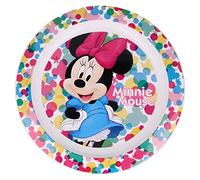Stor Assiette Disney Minnie Mouse Originale pour Enfants en Plastique de qualité Alimentaire, Passe au Micro-Ondes, Lavable et réutilisable.