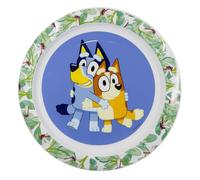 STOR Assiette Enfant Bluey en Plastique 938ml - Compatible Micro-ondes, Sans BPA, Design Ergonomique pour Enfants