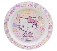 STOR Assiette Enfant Hello Kitty en Plastique 938ml - Compatible Micro-ondes, Sans BPA, Design Ergonomique pour Enfants