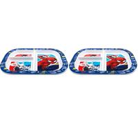 Stor Assiette Enfant Spider-Man 3 Compartiments, 772ml Plastique sans BPA, Micro-ondes, Vaisselle Bébé Repas (Lot de 2)