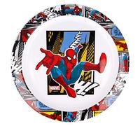 STOR Assiette Originale Marvel Spiderman pour Enfants, réutilisable, Passe au Micro-Ondes et Facile à Nettoyer