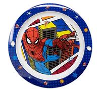 Stor Assiette plate Marvel Spiderman pour enfants, en plastique sans BPA, lavable et réutilisable