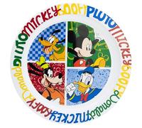 Stor Assiette réutilisable en plastique adaptée au micro-ondes Mickey (Lot de 6)