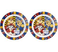 Stor Assiette réutilisable en plastique compatible micro-ondes Pat' Patrouille Boy (Lot de 2)