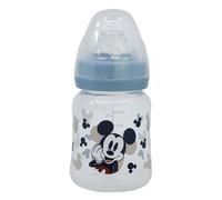 STOR Biberon Mickey Mouse avec Tétine Silicone 3 Positions 150ml - Système Anti-Coliques Col Large Bébé 0 Mois Disney Baby