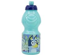 Stor Bluey Bouteille d'eau en plastique pour enfant avec fermeture anti-goutte 400 ml, Blue
