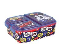 STOR Boîte à Sandwich en Plastique Disney Mickey Mouse pour Enfants, sans BPA, avec Compartiments, Lavable et réutilisable