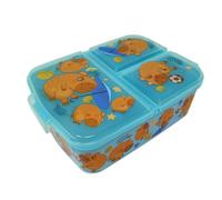 Stor Boîte à sandwich multifonction pour enfants et filles, avec 3 compartiments, légère et facile à nettoyer 18,5 x 14 x 6 cm (Capibara)