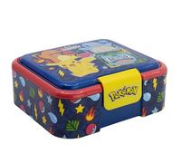 STOR Boîte à Sandwich Pokémon Enfant avec 3 Compartiments - 1786ml - Lunch Box Robuste en Plastique Sans BPA pour Enfants - Boîte Repas Scolaire
