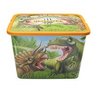 Stor BOÎTE DE RANGEMENT DÉCORÉE. CAPACITÉ DE 23 LITRES.| BOÎTE CLICK. DINOSAURS