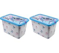 Stor BOÎTE DE RANGEMENT DÉCORÉE. CAPACITÉ DE 7 LITRES.| BOÎTE CLICK STITCH AND ANGEL (Lot de 2)