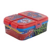 Stor Boîte Repas Enfant Spider-Man 4 Compartiments 1944ml - Lunch Box XL sans BPA pour Enfants - Bento Scolaire en Plastique avec Fermeture Sécurisée