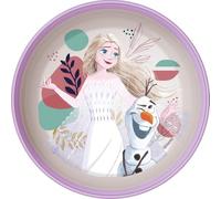 STOR Bol Disney en plastique lilas et blanc pour fille Frozen Elsa et Olaf avec base antidérapante