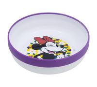STOR Bol Enfant Minnie Mouse 902ml avec Base Antidérapante, Plastique Réutilisable sans BPA, Compatible Micro-ondes, Bol Bébé pour Maison et École