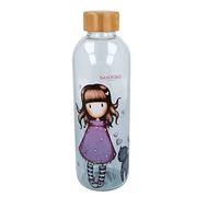 Stor Bouteille d'eau en verre borosilicate réutilisable de 1030 ml avec bouchon hermétique gorjuss