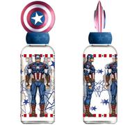 Stor S.L. Bouteille d'eau plastique Marvel Captain America 560ml enfants couvercle décoré 3D