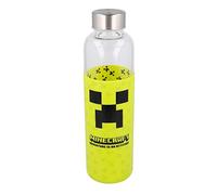 Stor - Bouteille en verre borosilicate Minecraft avec étui silicone 585 ml