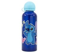 STOR Bouteille originale Disney Stitch en aluminium pour enfants 530 ML avec bec verseur, bouchon et couvercle de sécurité.