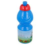 Stor Super Mario Bouteille d'eau pour enfants avec fermeture anti-fuite - Bouteille réutilisable pour enfants avec bouchon anti-fuite - Sans BPA - 400 ml Moyen