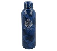 Stor - Bouteille réutilisable et transportable 515 ml - Acier inoxydable - Motif Poudlard - Bleu