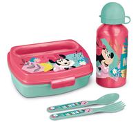 Stor SET URBAN VUELTA AL COLE 4 PCS (BOTELLA ALUMINIO 400 ML Y SANDWICHERA CON CUBIERTOS) MINNIE MOUSE BEING MORE MINNIE