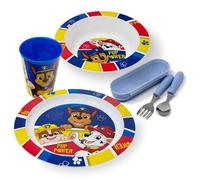 Stor Coffret Repas pour Enfants Paw Patrol - Bol, Tasse, Couverts, Assiette enfants, Service de Vaisselle Enfants pour Petit Déjeuner, Déjeuner et Dîner, Réutilisable et Sans BPA
