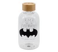 Stor DC-COMICS - MARVEL - Petite Bouteille en verre - Réutilisable BATMAN - Bouteille transportable 620 ml - couvercle en bambou