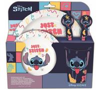 Stor Set 5 pièces vaisselle bébé Disney Stitch sans BPA, micro-ondable, lave-vaisselle, Blanc