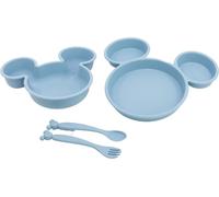 Set Toddler 4 pièces vaisselle en polypropylène (assiette, bol et couverts) dans une boîte Mickey Mouse