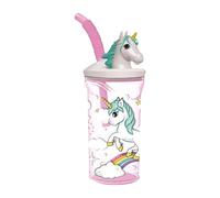 Stor S.L. Gobelet réutilisable pour enfants Unicorn Range 430 ml sans BPA, figurine 3D