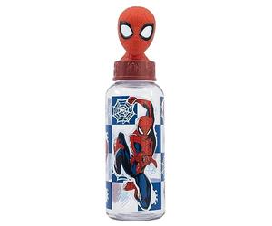 Stor Flacon original Marvel Spiderman de 560 ml pour enfants avec bouchon dévissable, sans BPA, facile à laver et réutilisable.