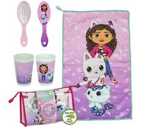 Stor Gabby's Dollhouse Set 3 Pièces Asile Serviette Brosse Et Verre Voiture