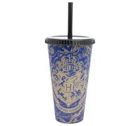 STOR Gobelet Cafe a Emporter avec Couvercle et Paille Harry Potter 790ml - Polypropylene Reutilisable sans BPA - Grand Tumbler Voyage