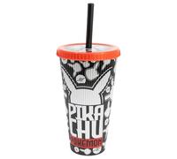 STOR Gobelet Cafe a Emporter avec Couvercle et Paille Pokémon 790ml - Polypropylene Reutilisable sans BPA - Grand Tumbler Voyage