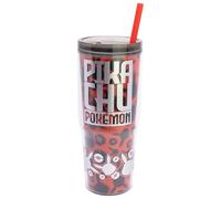 STOR Gobelet Cafe Reutilisable avec Paille et Couvercle 860ml, Mug Isotherme Double Paroi avec Anse, Tumbler Plastique sans BPA pour Boissons