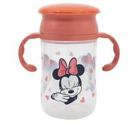 Stor Gobelet de voyage Disney Minnie 395 ml, plastique sans BPA, avec deux poignées, bec et capuchon, lavable et réutilisable