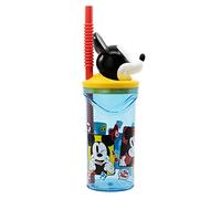 GOBELET RÉUTILISABLE POUR ENFANTS EN PLASTIQUE SANS BPA 430 ML AVEC FIGURINE 3D SUR LE COUVERCLE | MICKEY FUN-TASTIC