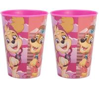 Stor Gobelet en plastique réutilisable de 260 ml Pat' Patrouille Girl (Lot de 2)