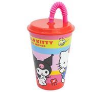 Stor Gobelet réutilisable pour enfant Hello Kitty and Fiends avec couvercle et paille 430 ml