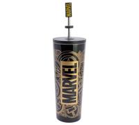 Stor Gobelet Isotherme Avengers avec Paille 770ml - Tumbler Acier Inoxydable avec Couvercle pour Boissons Chaudes et Froides