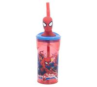 Stor Gobelet réutilisable avec paille et couvercle avec figurine 3D et capacité de 360 ml Spiderman