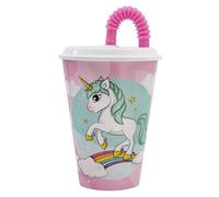 Stor GOBELET RÉUTILISABLE POUR ENFANTS AVEC PAILLE EN PLASTIQUE SANS BPA 430 ML | UNICORN RANGE