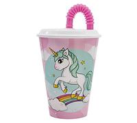 GOBELET RÉUTILISABLE POUR ENFANTS AVEC PAILLE EN PLASTIQUE SANS BPA 430 ML | UNICORN RANGE