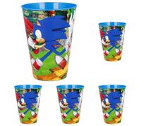 Stor GOBELET RÉUTILISABLE POUR ENFANTS EN PLASTIQUE SANS BPA 430 ML | SONIC, Bleu (Lot de 5)