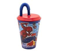 Stor Gobelet réutilisable Spiderman avec couvercle et paille 430 ml