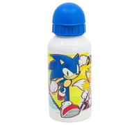 Stor Gourde Aluminium Enfant Sonic Le Hérisson 400ml - Bouteille Réutilisable avec Bec Verseur de Sécurité et Bouchon Anti-Fuite - Légère et Résistante pour Enfants